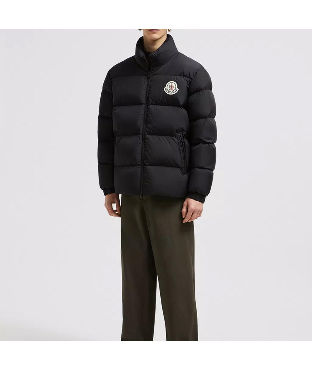 MONCLER Черный пуховик, фото 4