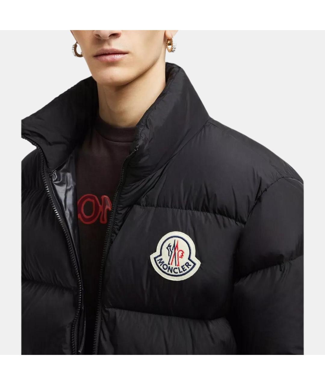 MONCLER Черный пуховик, фото 5