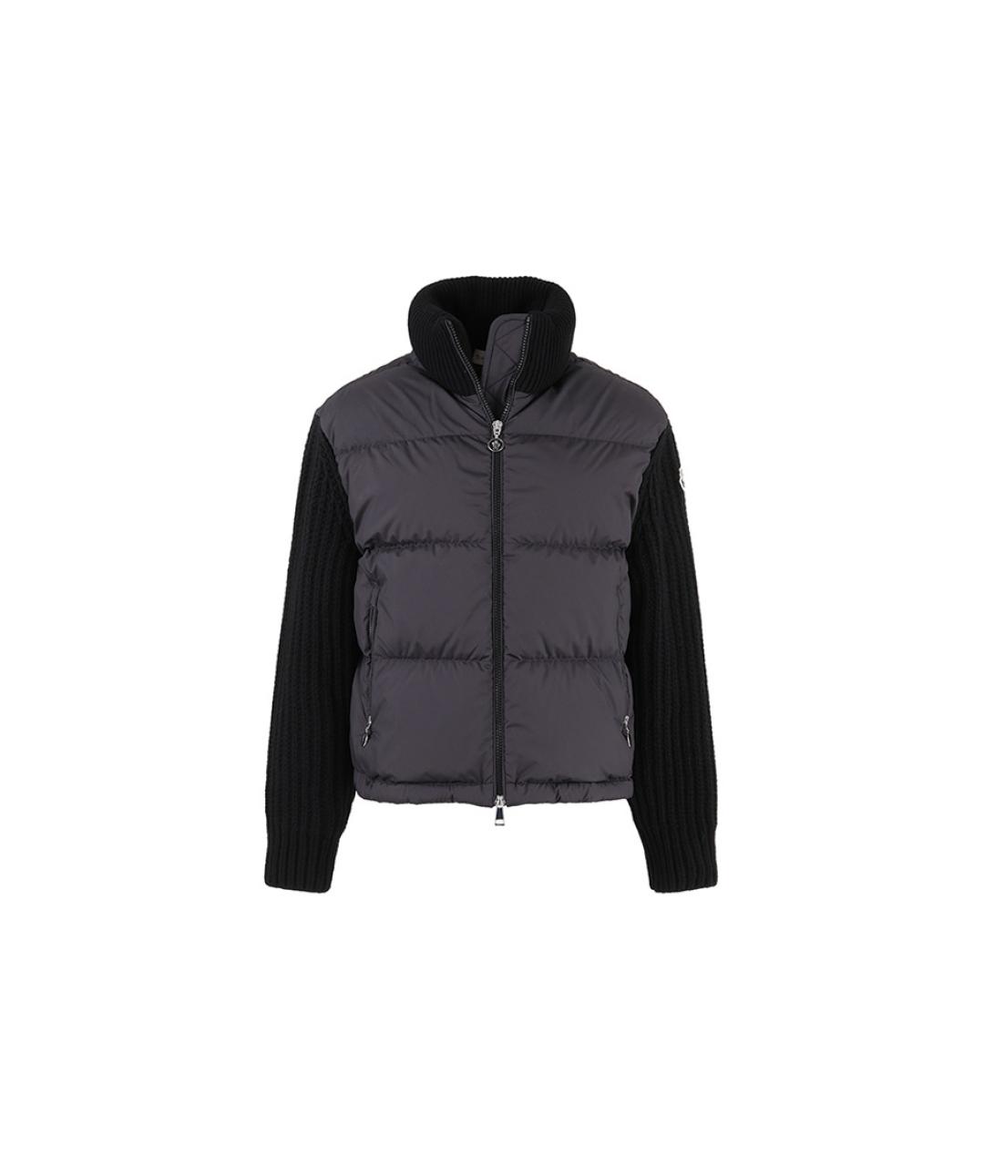 MONCLER Черный пуховик, фото 3