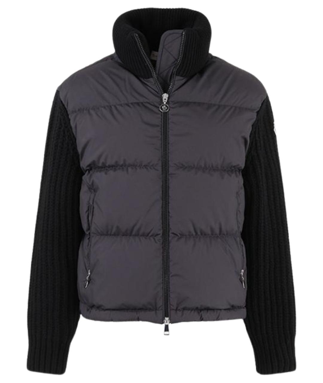 MONCLER Черный пуховик, фото 1