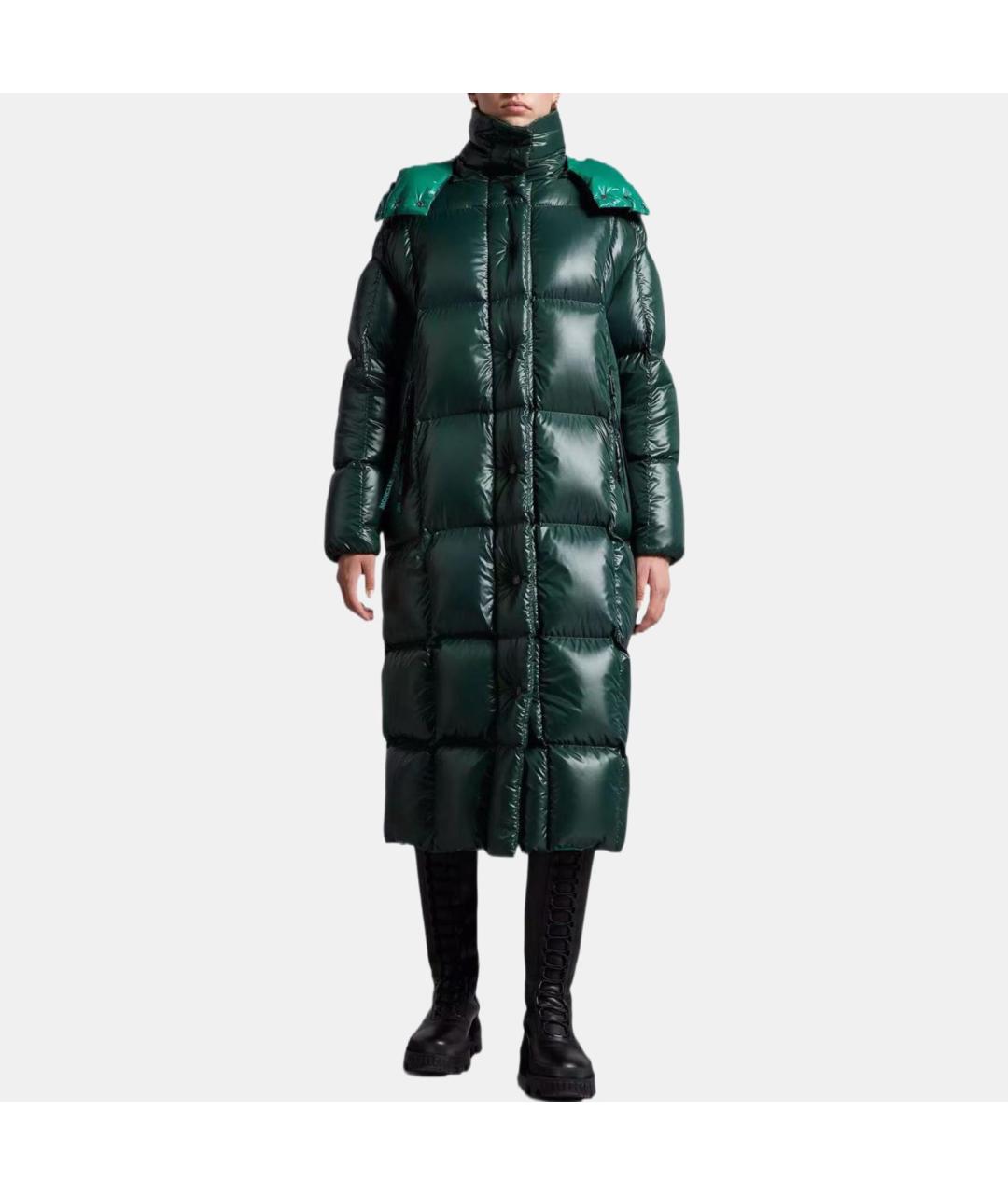 MONCLER Зеленый пуховик, фото 3