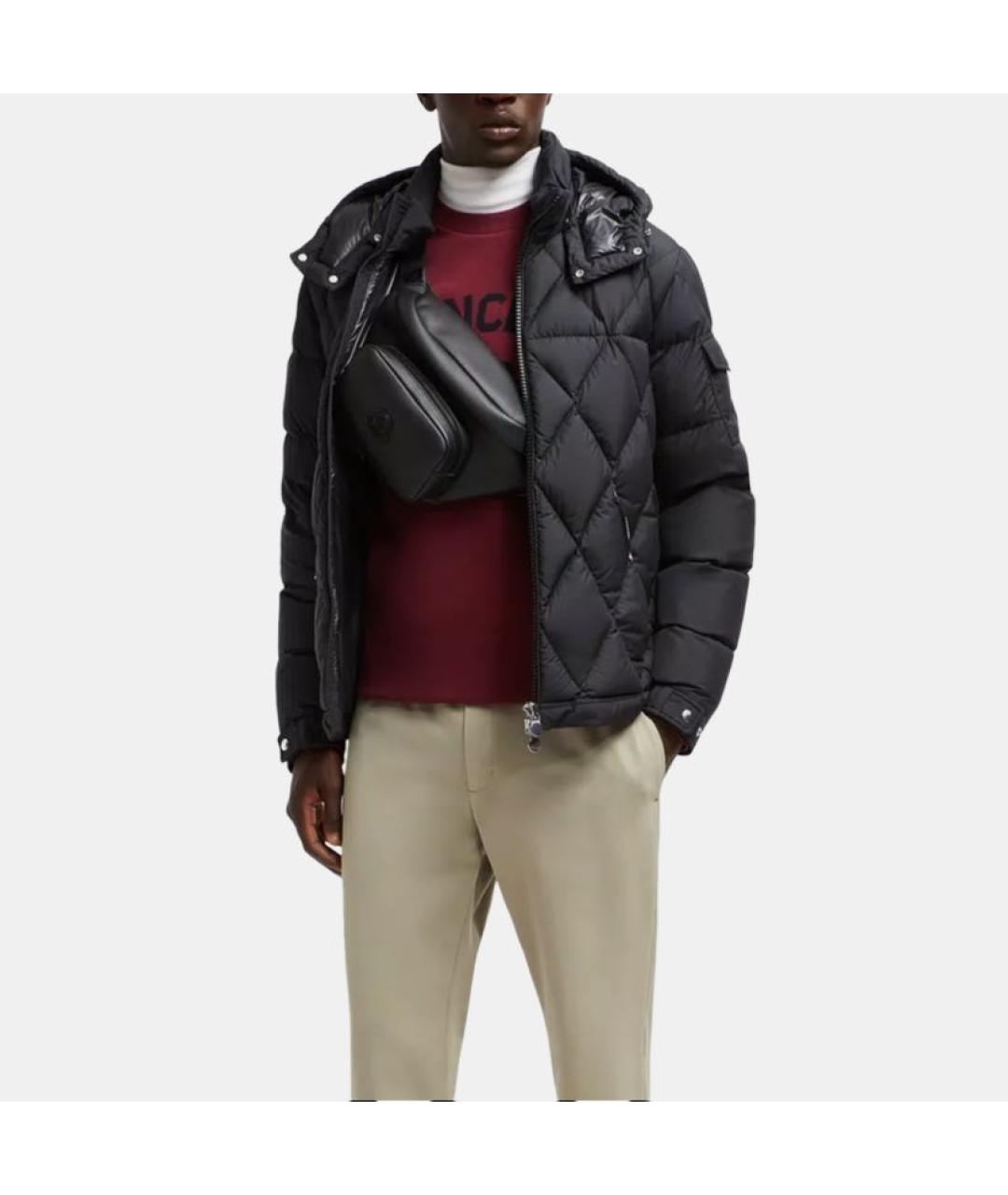 MONCLER Черная полиамидовая куртка, фото 2