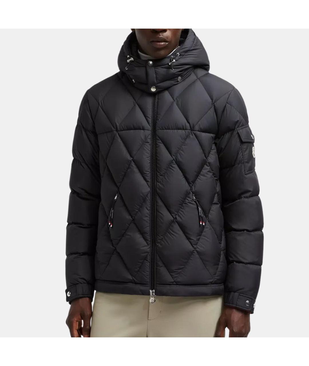 MONCLER Черная полиамидовая куртка, фото 3