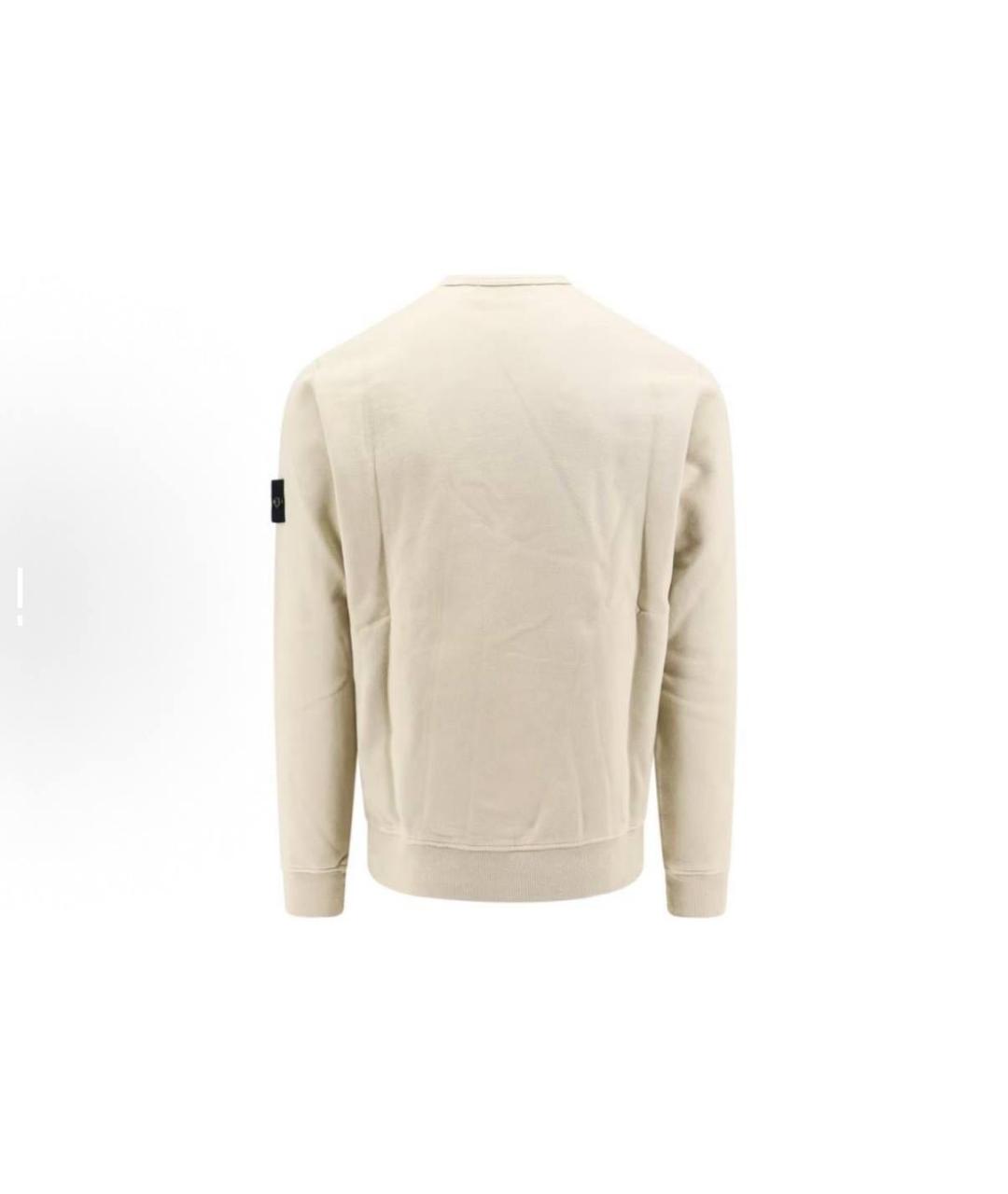 STONE ISLAND Бежевый хлопковый джемпер / свитер, фото 2