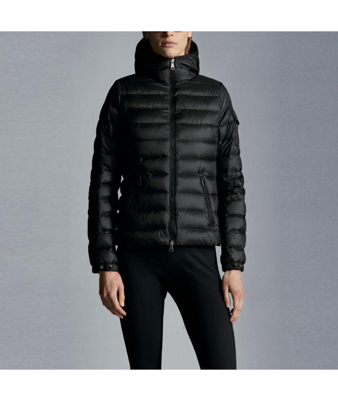 MONCLER Черный пуховик, фото 3