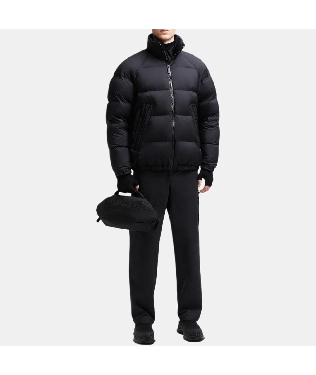 MONCLER Черный пуховик, фото 2