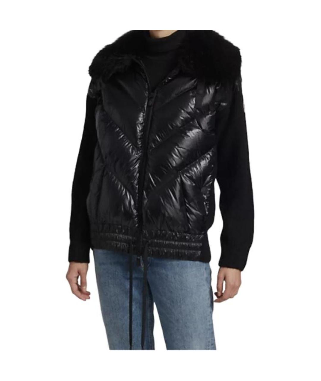 MONCLER Черный пуховик, фото 5