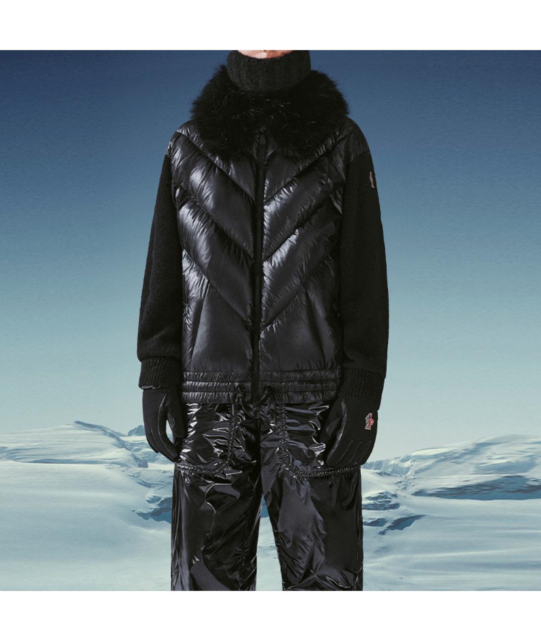 MONCLER Черный пуховик, фото 2