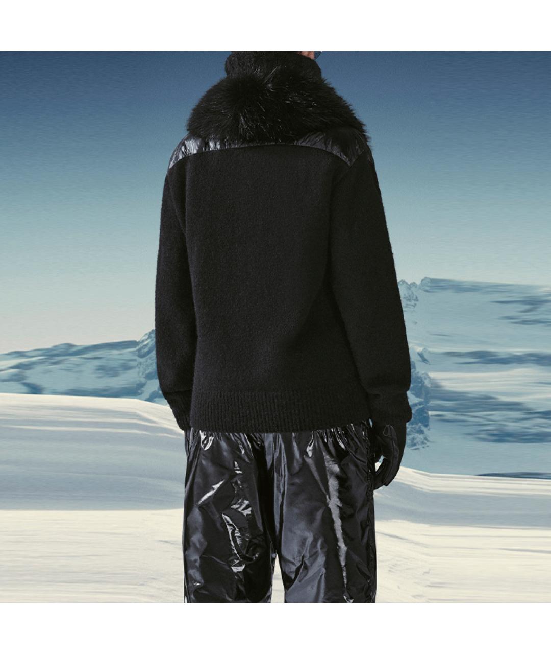 MONCLER Черный пуховик, фото 3