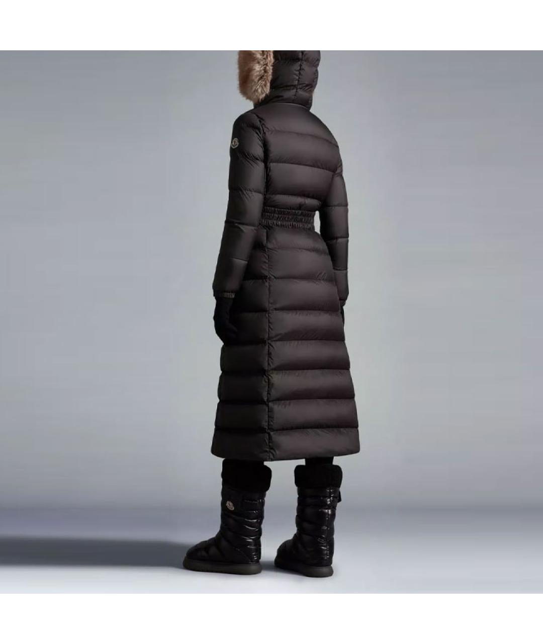 MONCLER Черный полиамидовый пуховик, фото 3