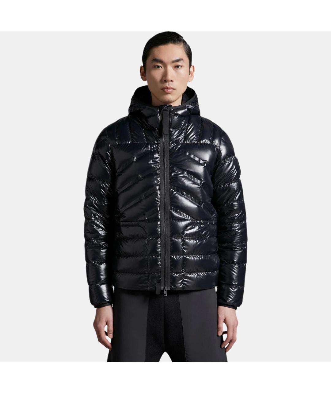 MONCLER Черный пуховик, фото 4