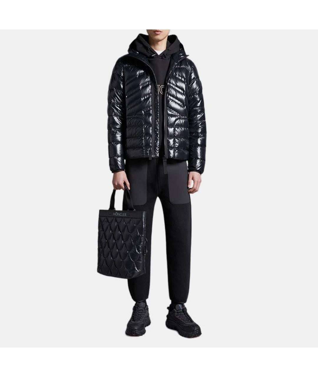 MONCLER Черный пуховик, фото 2