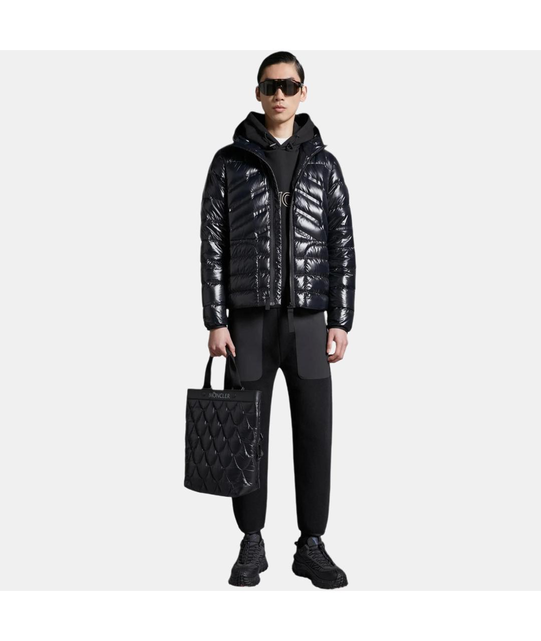 MONCLER Черный пуховик, фото 3