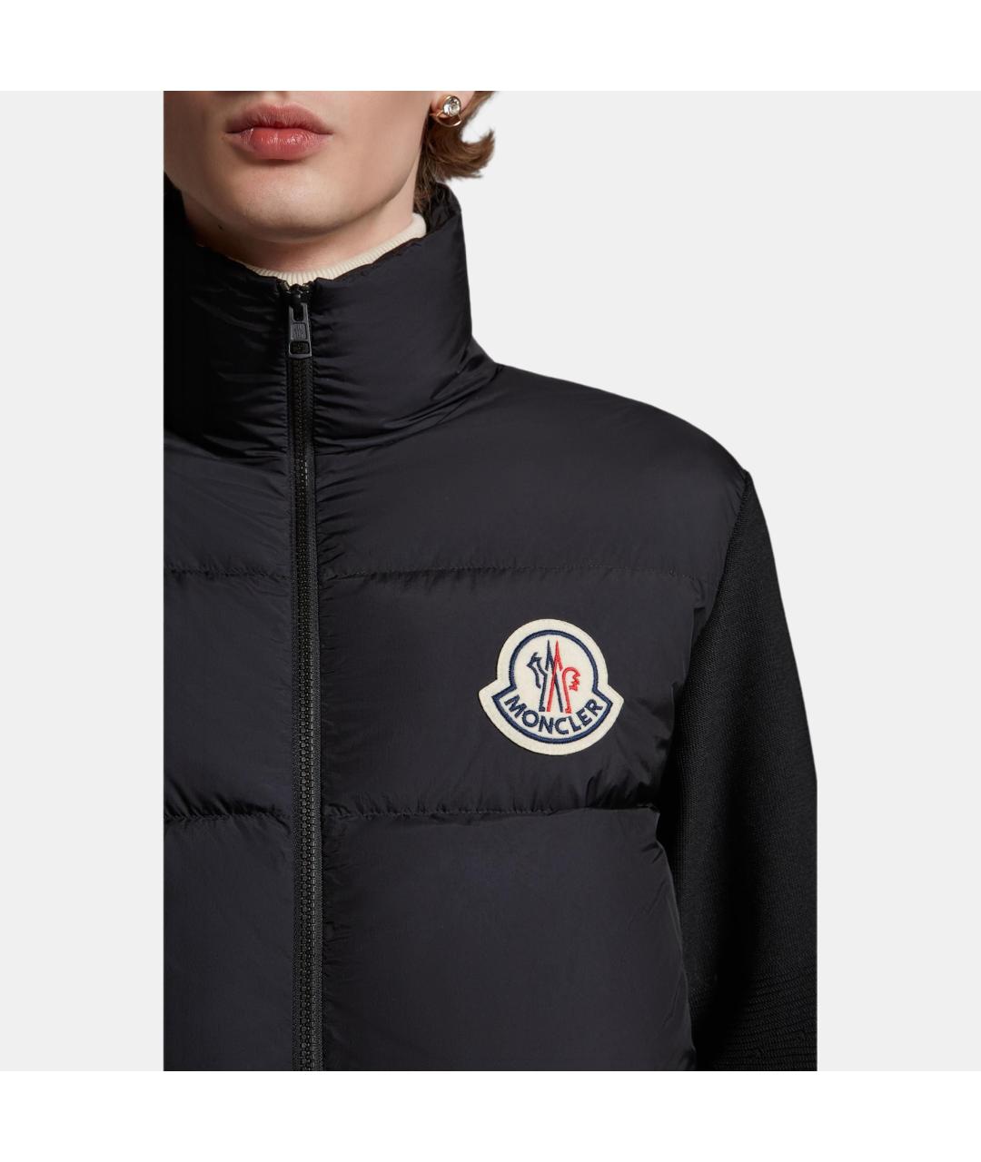 MONCLER Черный пуховик, фото 6