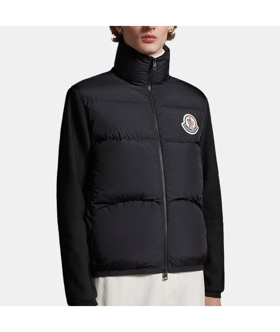 MONCLER Черный пуховик, фото 3