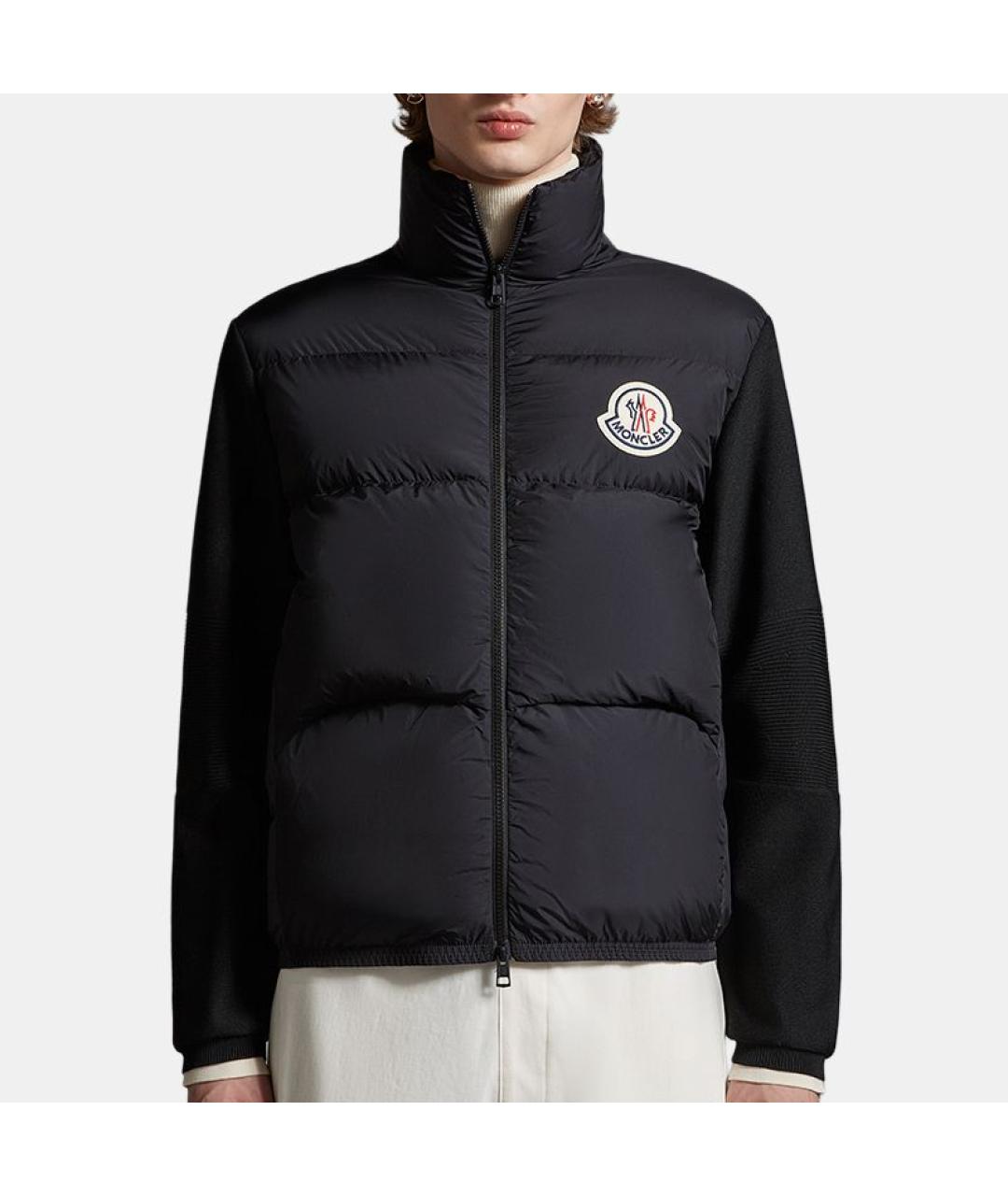 MONCLER Черный пуховик, фото 2