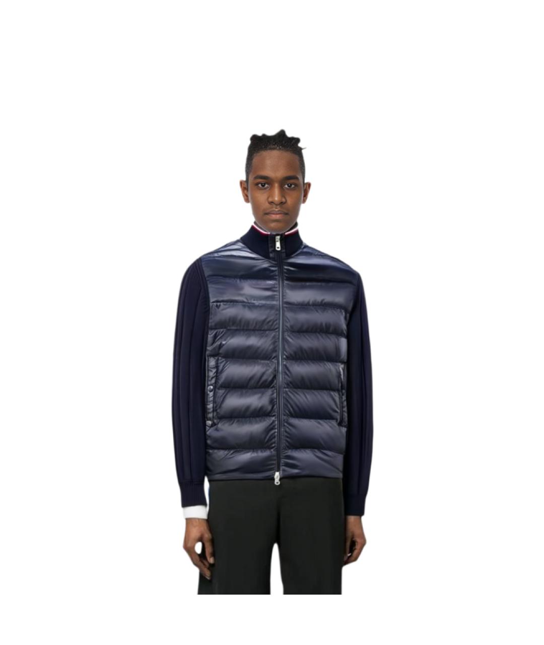 MONCLER Темно-синий пуховик, фото 7