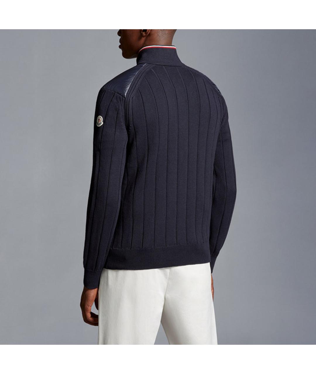 MONCLER Темно-синий пуховик, фото 4