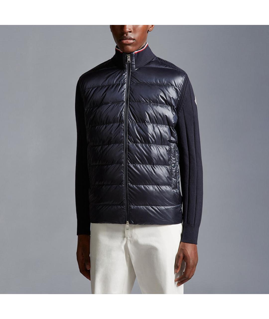 MONCLER Темно-синий пуховик, фото 2