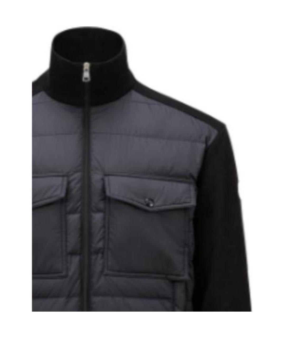 MONCLER Черный пуховик, фото 4