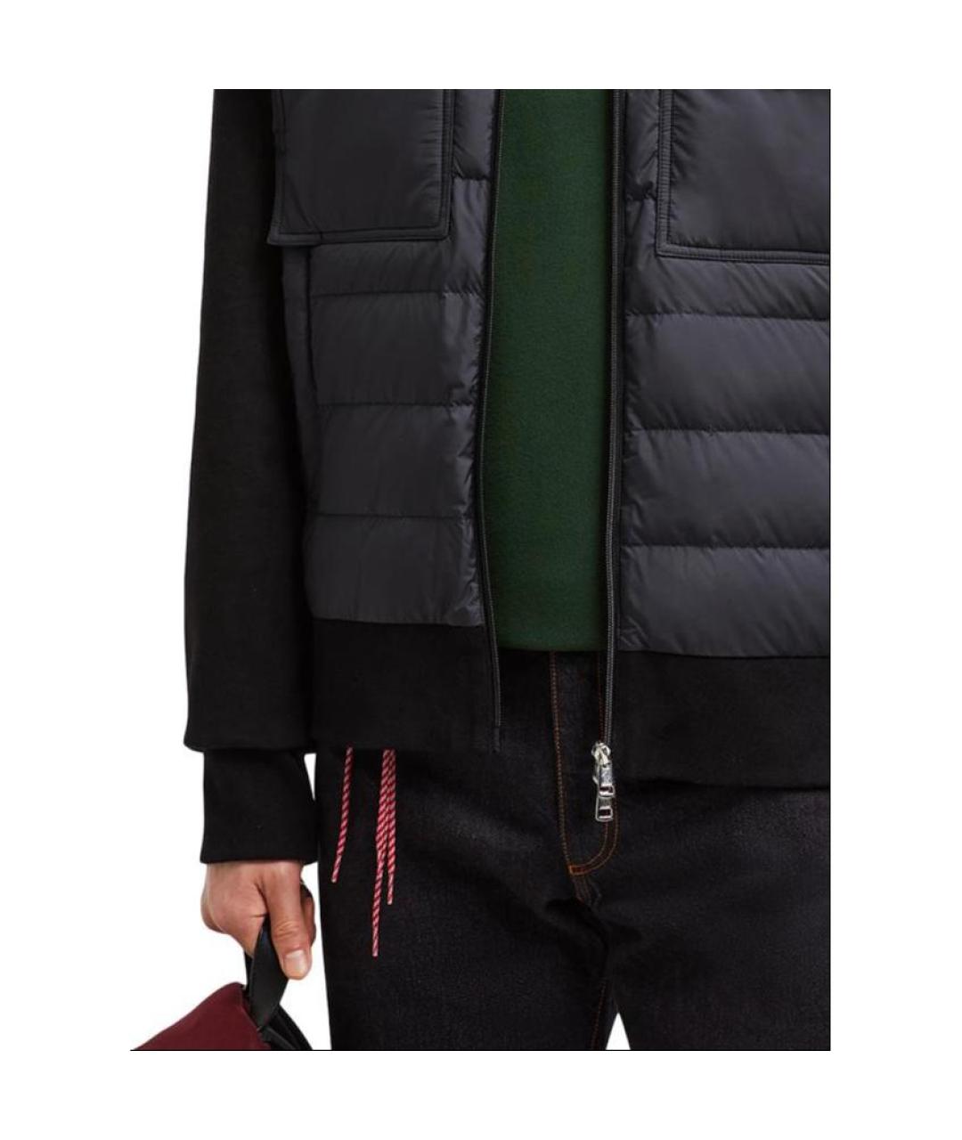 MONCLER Черный пуховик, фото 5