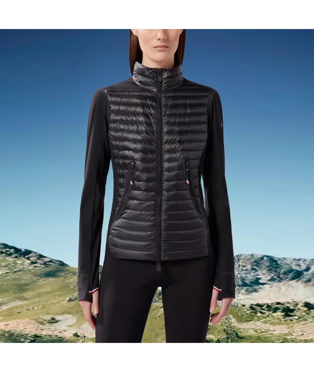 MONCLER Черный пуховик, фото 2