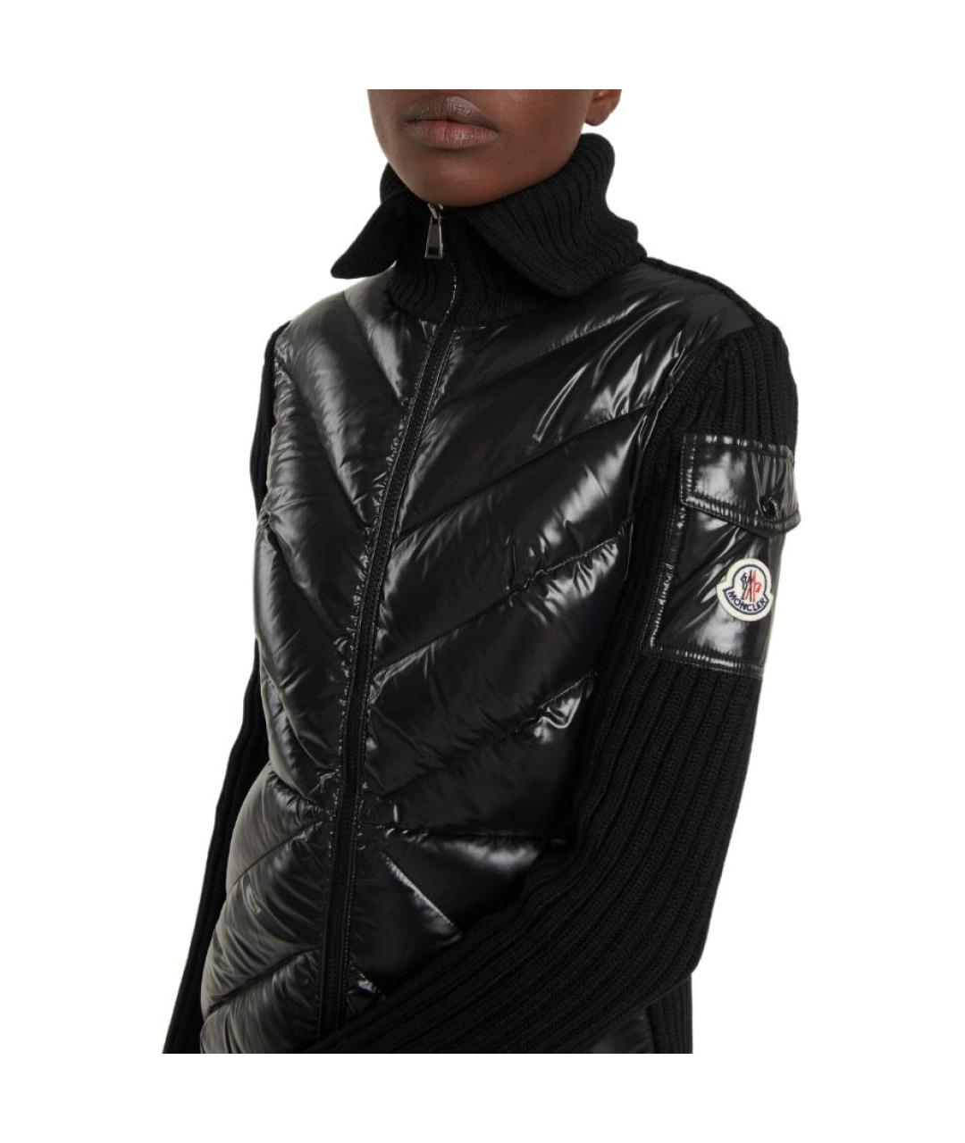 MONCLER Черный пуховик, фото 5