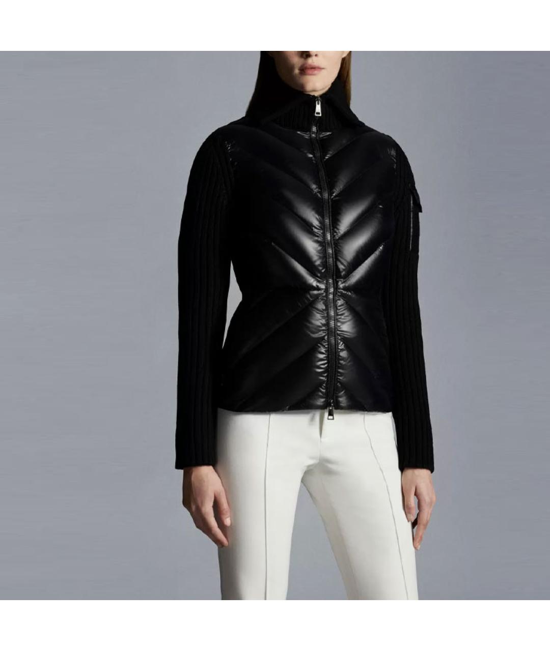 MONCLER Черный пуховик, фото 4