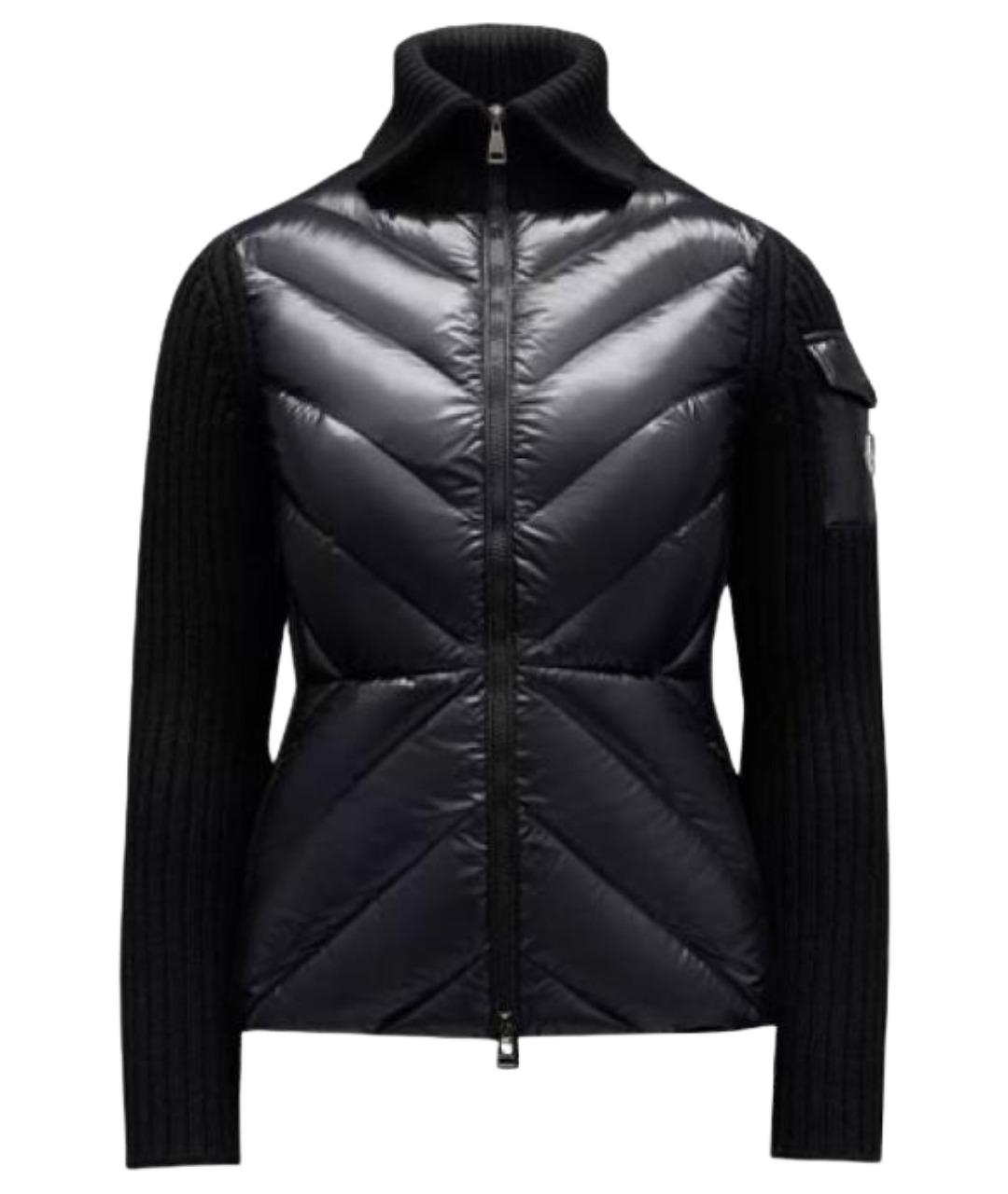 MONCLER Черный пуховик, фото 1