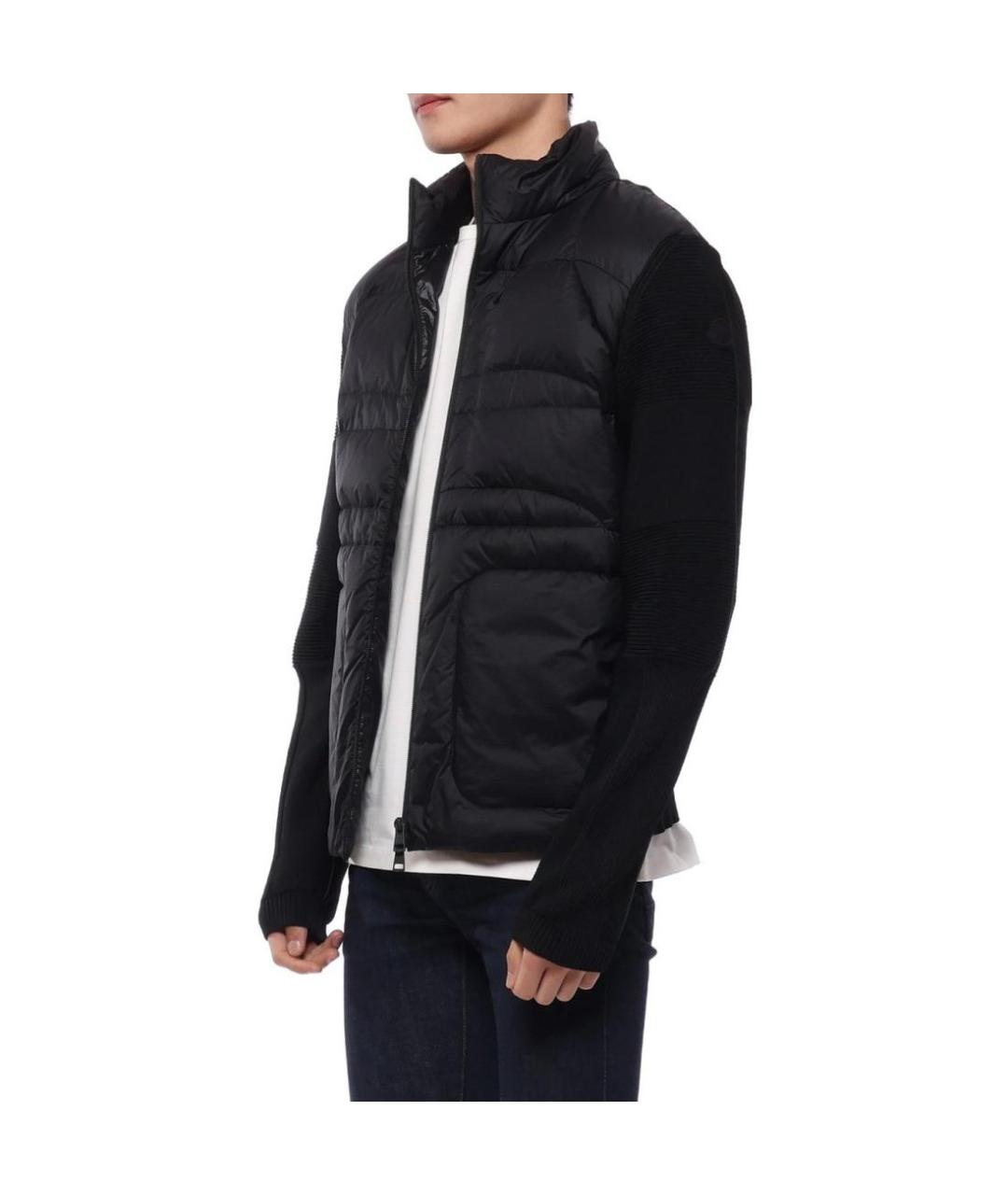 MONCLER Черный пуховик, фото 4