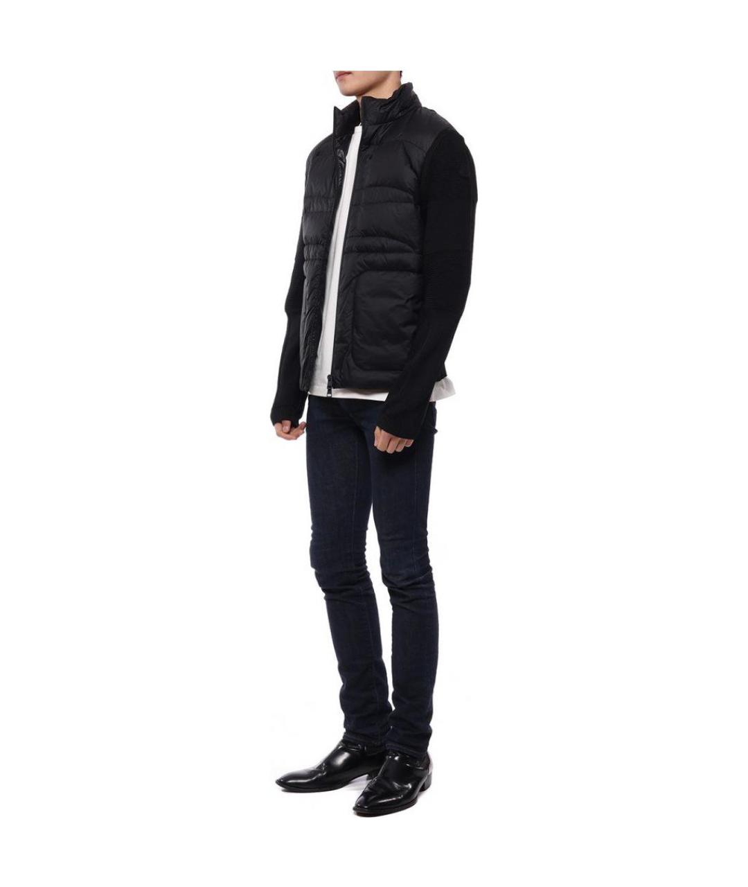 MONCLER Черный пуховик, фото 2