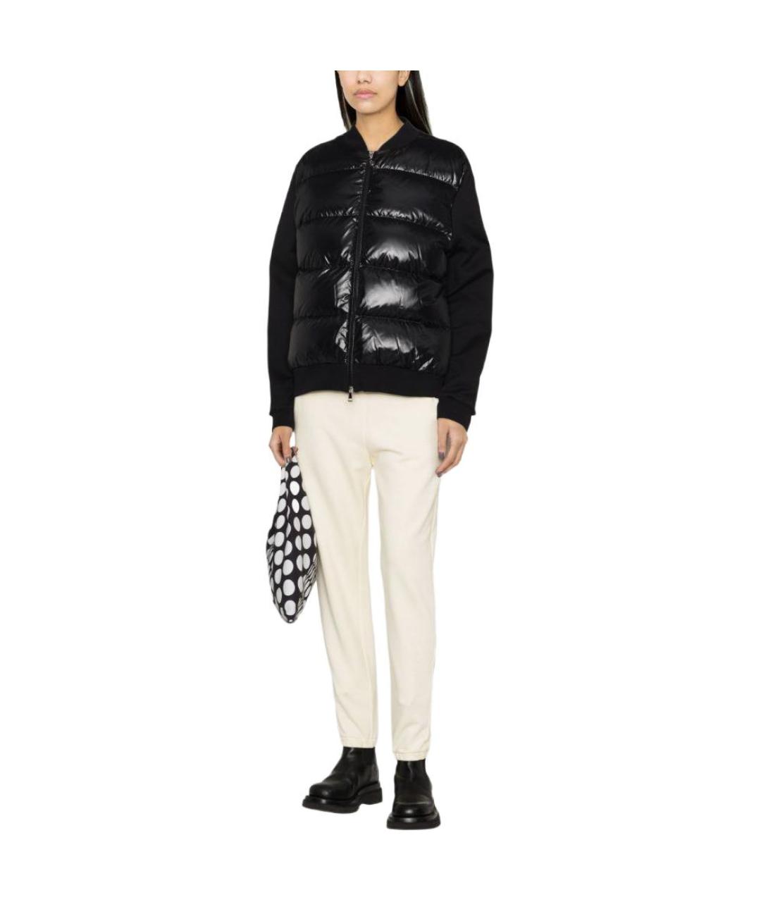 MONCLER Черный пуховик, фото 3