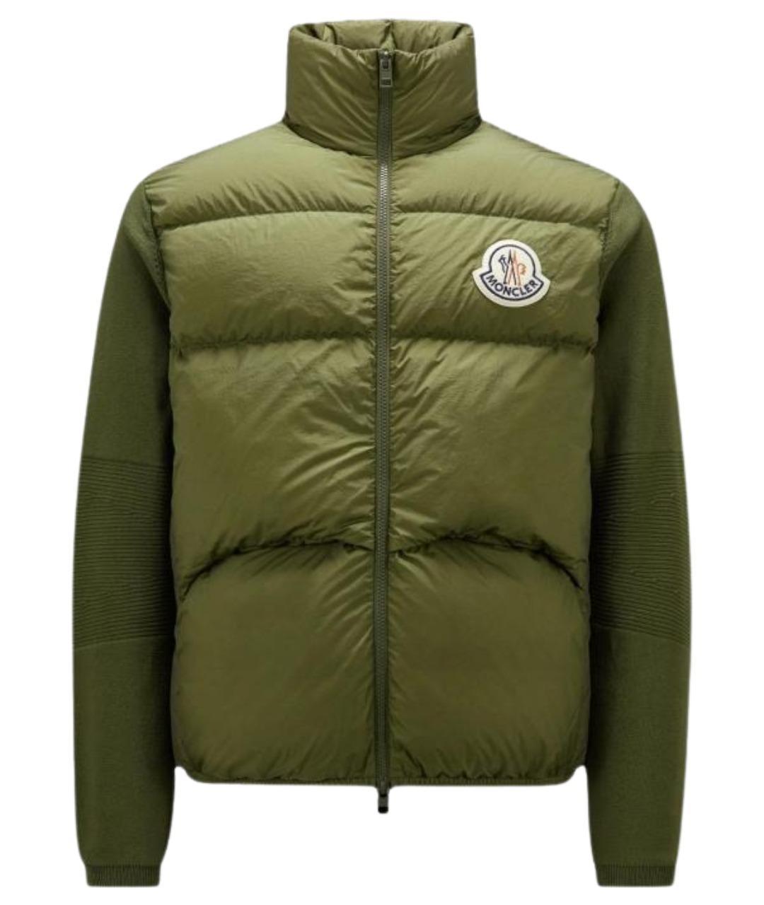MONCLER Зеленый пуховик, фото 1