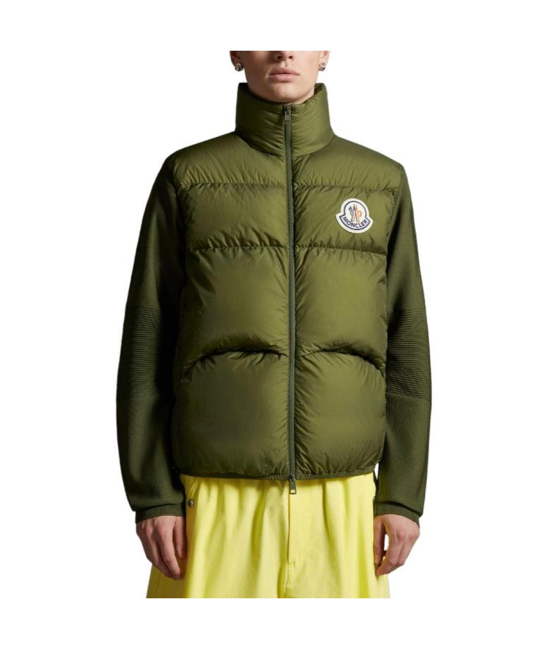 MONCLER Зеленый пуховик, фото 2