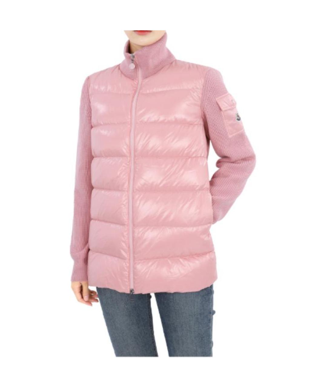 MONCLER Розовый пуховик, фото 4