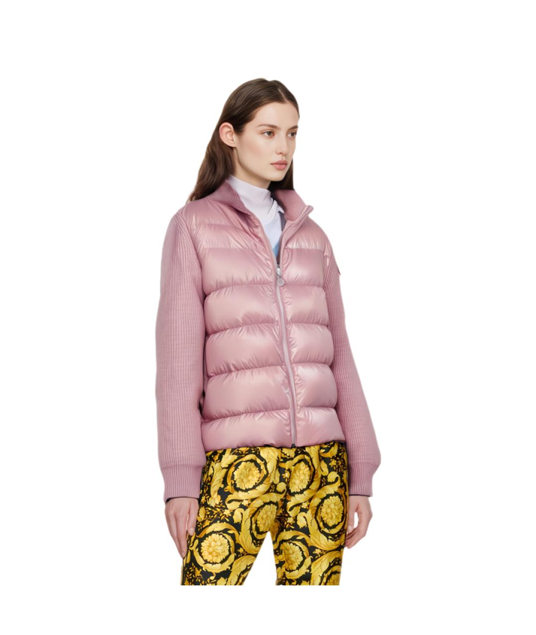 MONCLER Розовый пуховик, фото 3