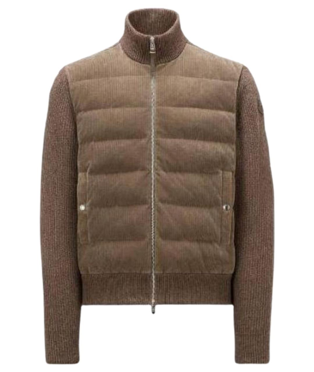 MONCLER Коричневый пуховик, фото 1