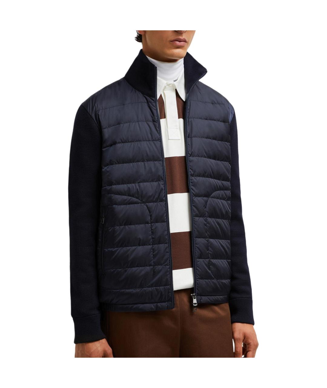 MONCLER Темно-синий пуховик, фото 4