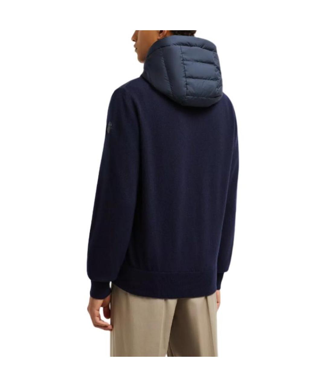 MONCLER Темно-синий пуховик, фото 3