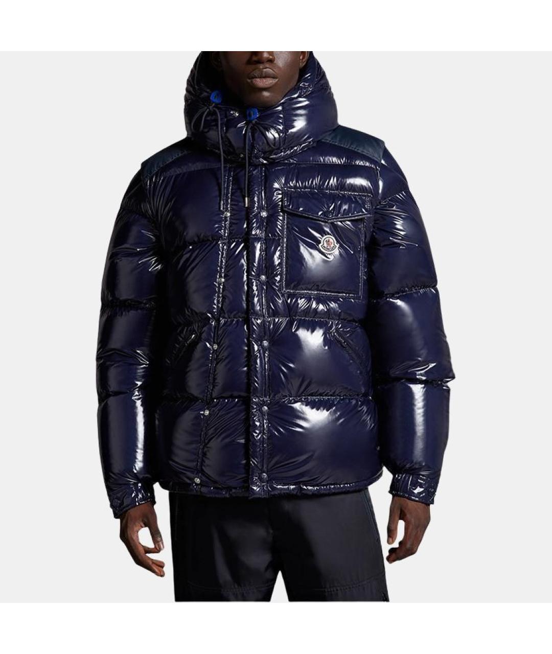 MONCLER Синий пуховик, фото 3