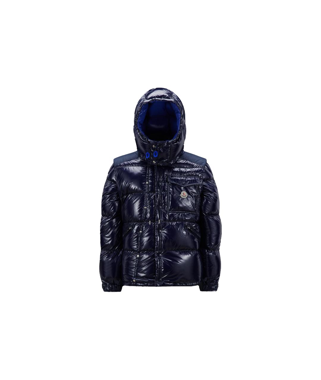 MONCLER Синий пуховик, фото 1