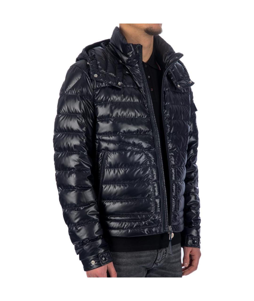 MONCLER Темно-синий пуховик, фото 4