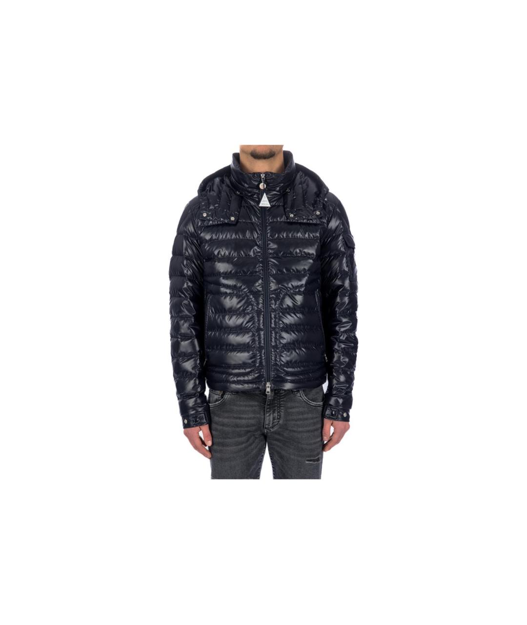 MONCLER Темно-синий пуховик, фото 5