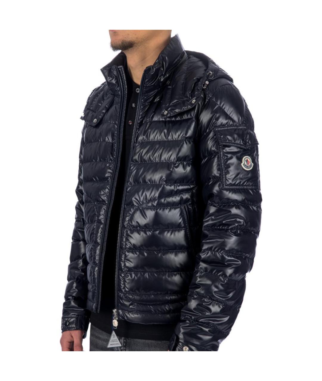 MONCLER Темно-синий пуховик, фото 3