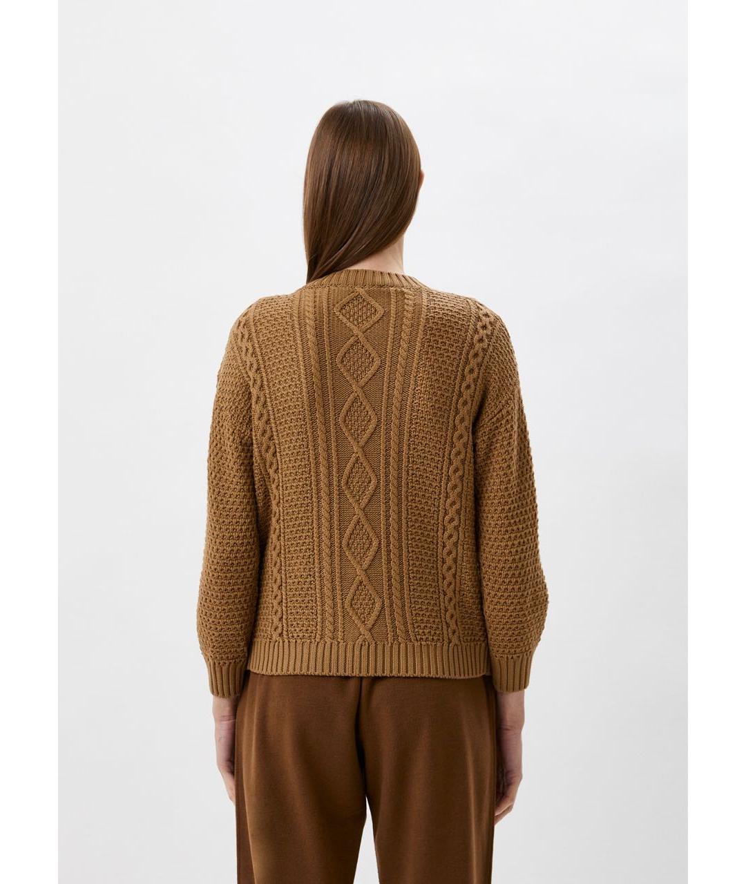 WEEKEND MAX MARA Бежевый шерстяной джемпер / свитер, фото 2