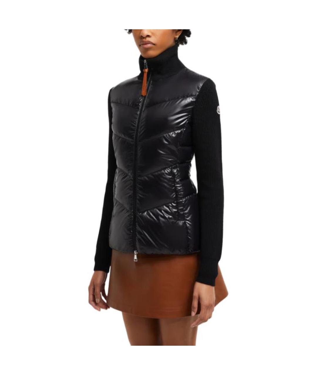 MONCLER Черный пуховик, фото 3