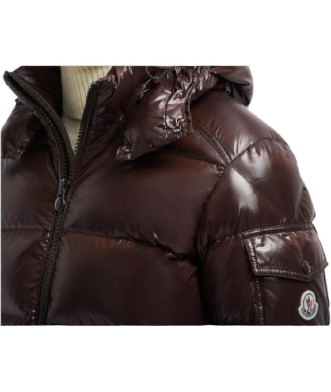 MONCLER Коричневый пуховик, фото 2