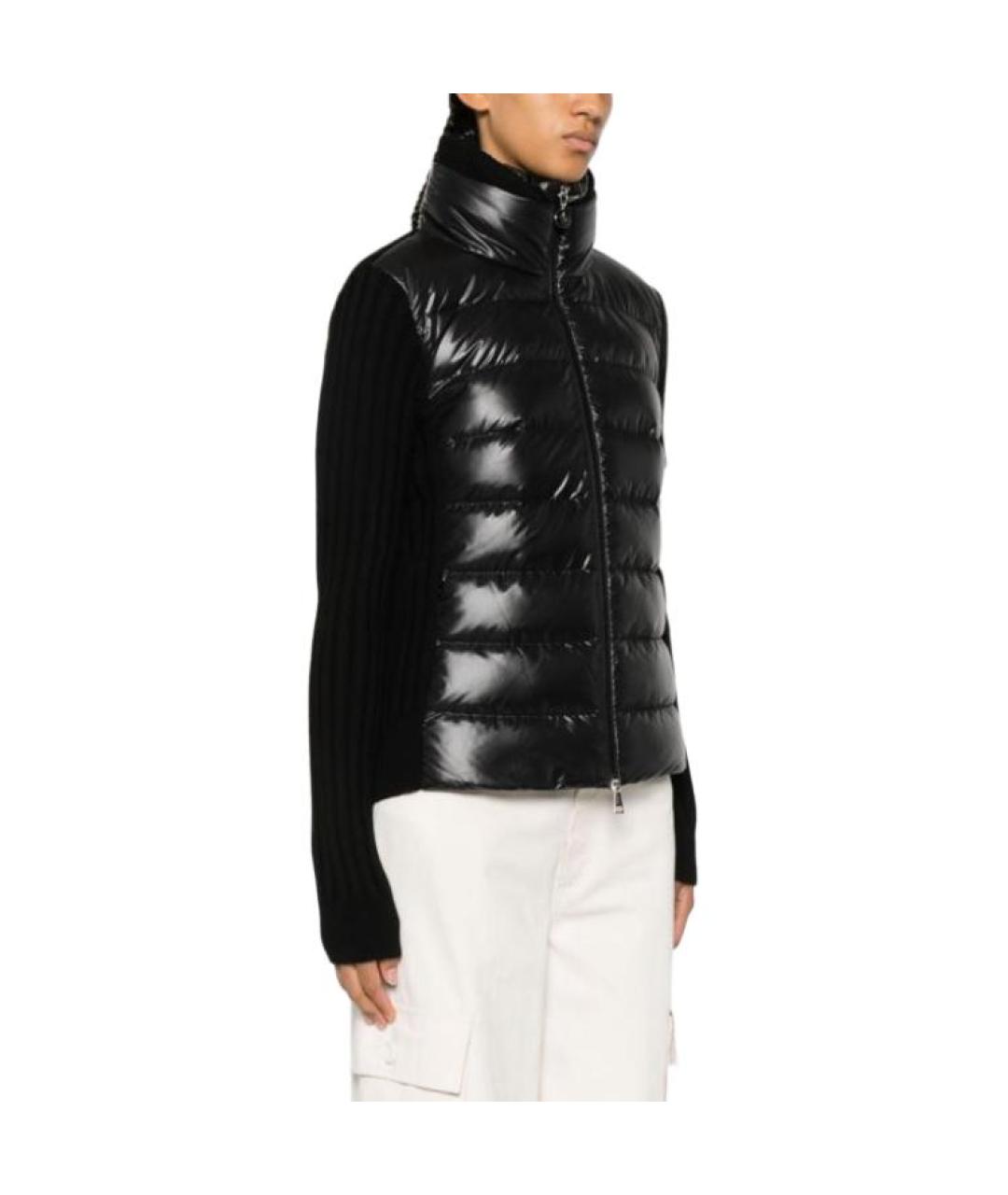 MONCLER Черный пуховик, фото 3
