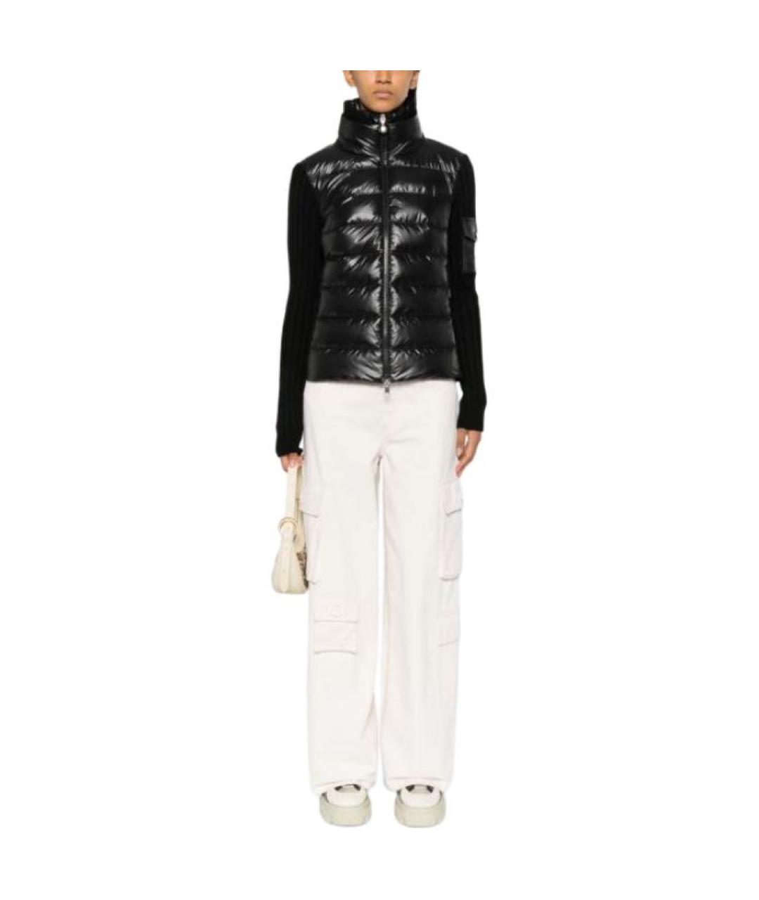 MONCLER Черный пуховик, фото 2