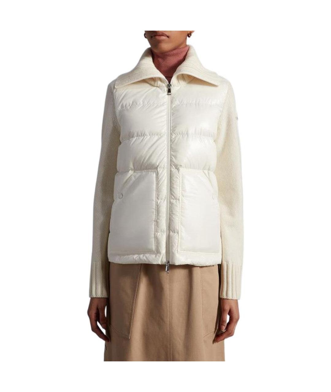 MONCLER Белый пуховик, фото 5